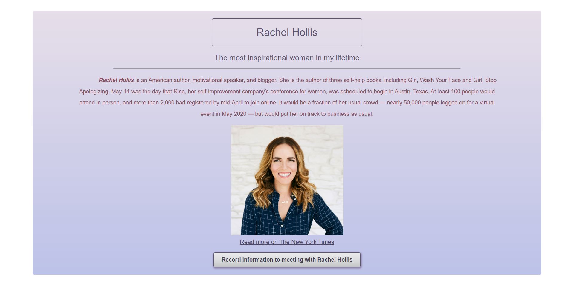 Rachel Hollis App